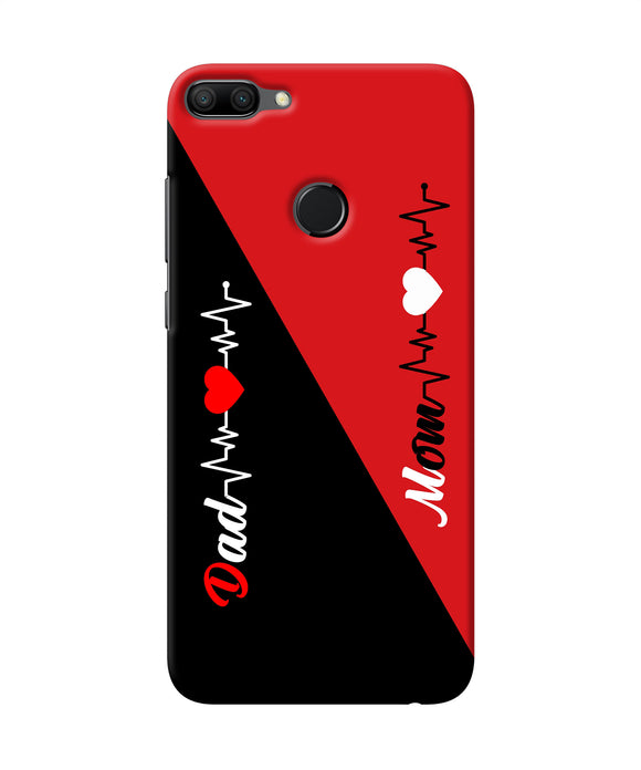 Mom Dad Heart Line Honor 9n Back Cover