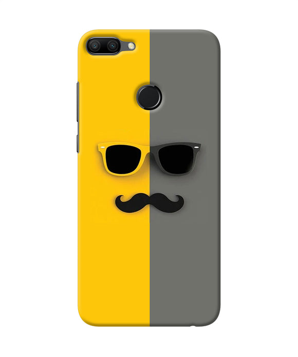 Mustache Glass Honor 9n Back Cover