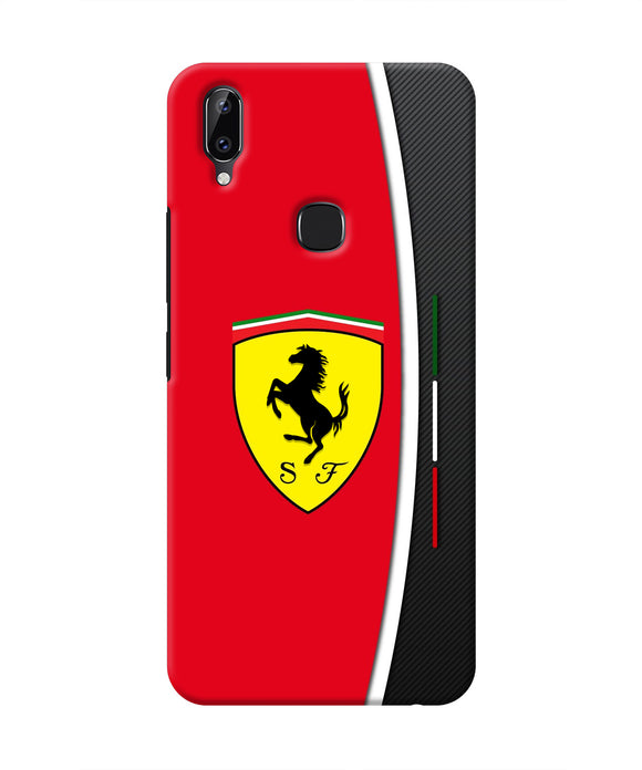 Ferrari Abstract Maroon Vivo Y83 Pro Real 4D Back Cover