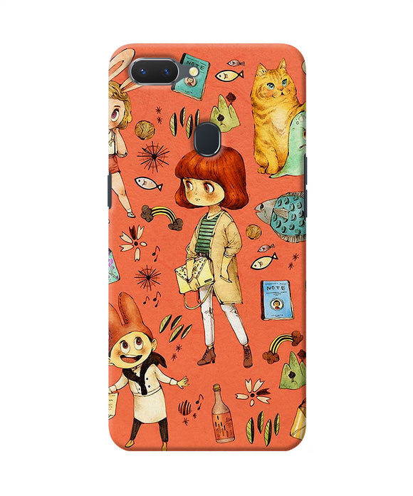 Canvas Little Girl Print Realme 2 Back Cover