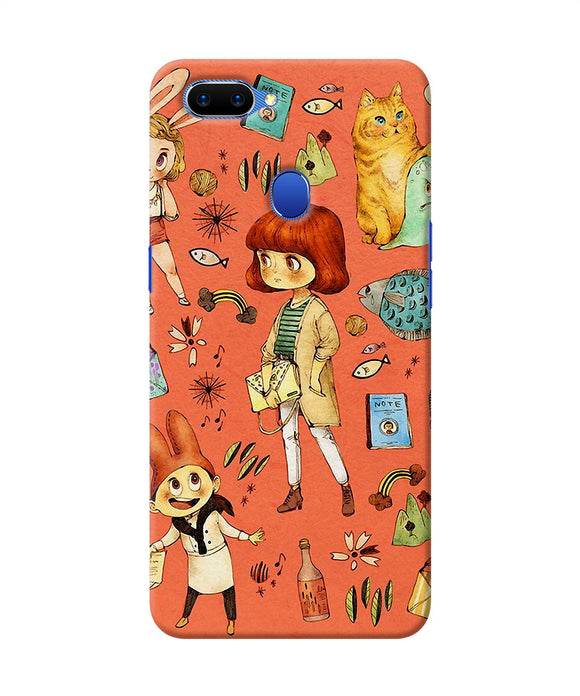 Canvas Little Girl Print Oppo A5 Back Cover
