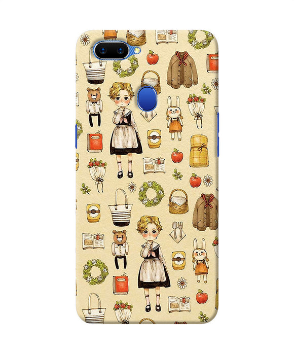 Canvas Girl Print Oppo A5 Back Cover