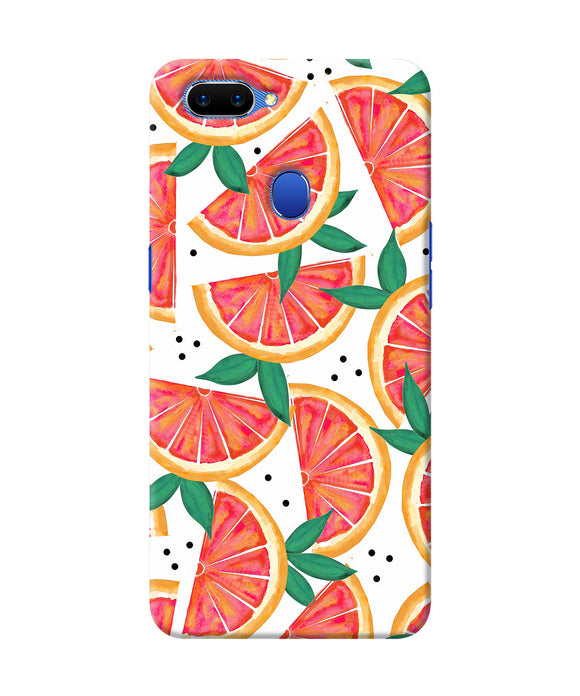 Abstract Orange Print Oppo A5 Back Cover