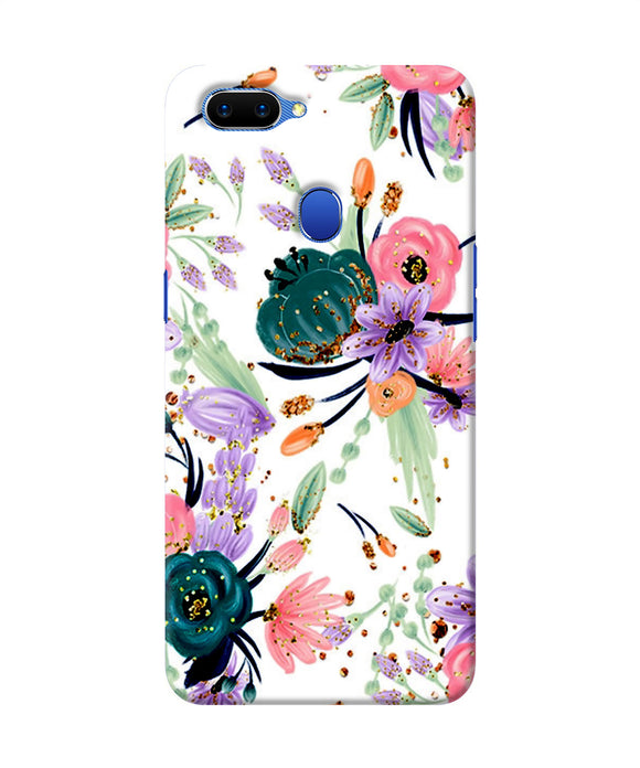 Abstract Flowers Print Oppo A5 Back Cover