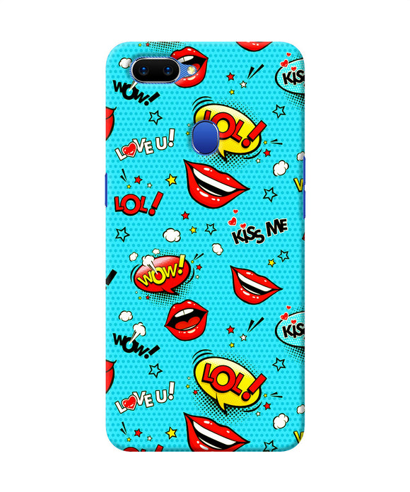 Lol Lips Print Oppo A5 Back Cover