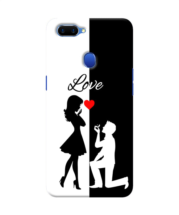 Love Propose Black And White Oppo A5 Back Cover
