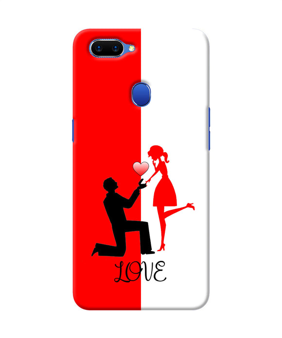 Love Propose Red And White Oppo A5 Back Cover
