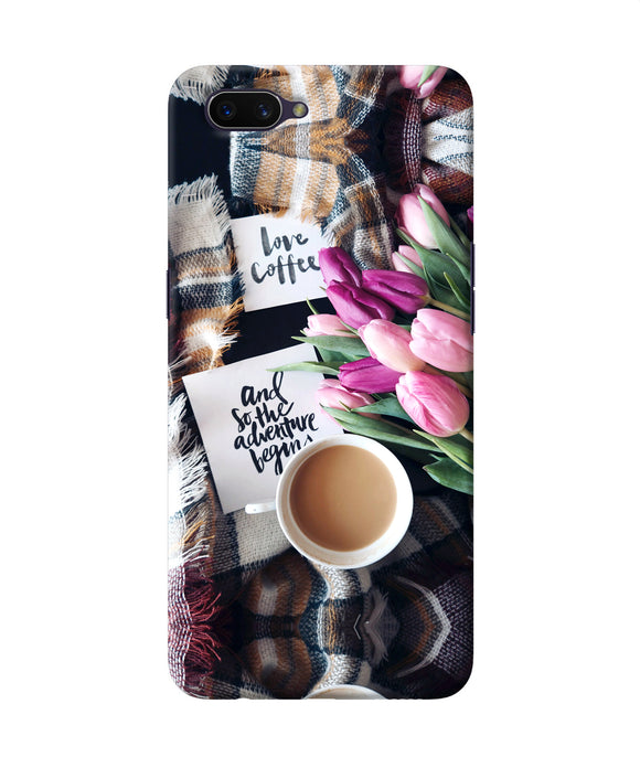 Love Coffee Quotes Oppo A3s Back Cover