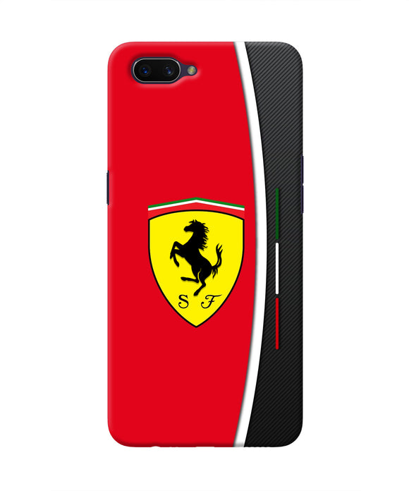 Ferrari Abstract Maroon Oppo A3S Real 4D Back Cover