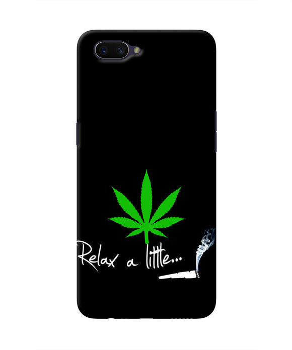 Weed Relax Quote Oppo A3S Real 4D Back Cover