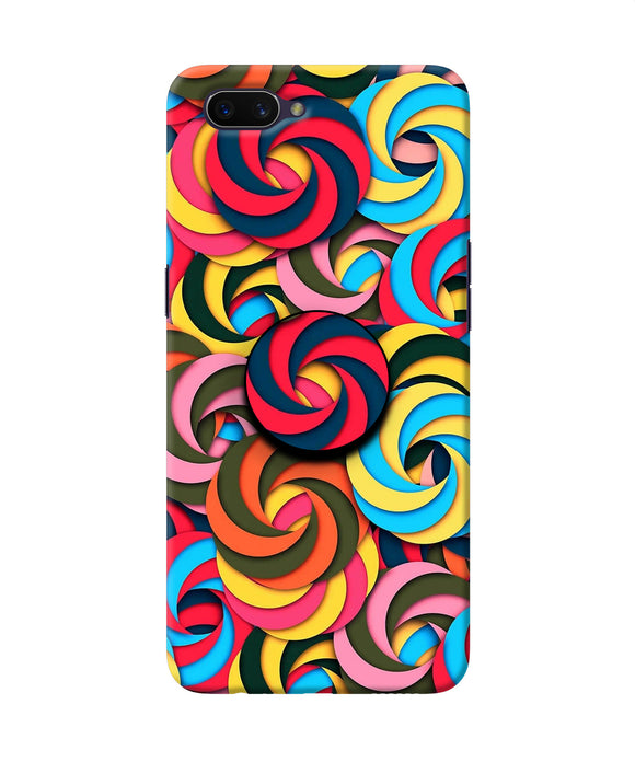 Spiral Pattern Oppo A3S Pop Case