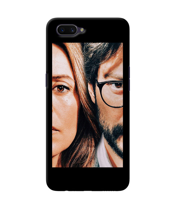 Money Heist Professor With Rachel Oppo A3S Back Cover