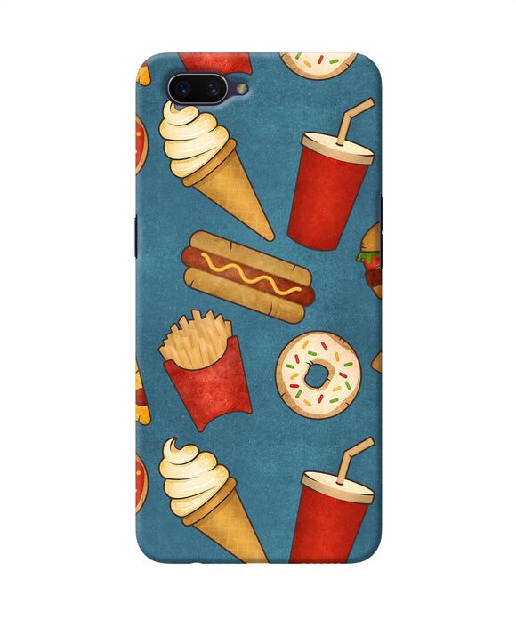 Abstract Food Print Oppo A3s Back Cover