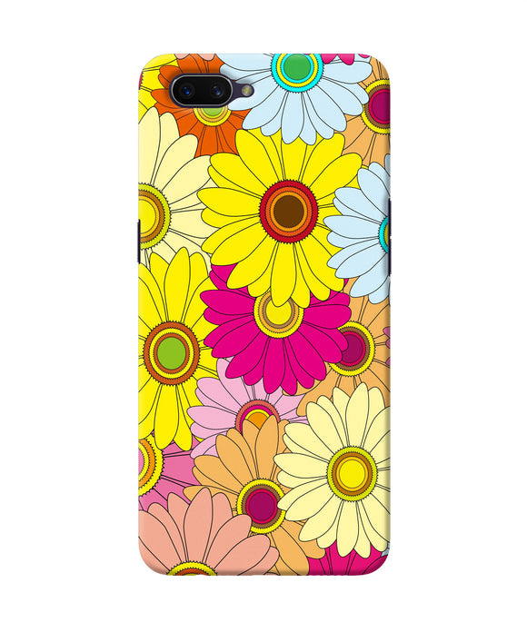Abstract Colorful Flowers Oppo A3s Back Cover