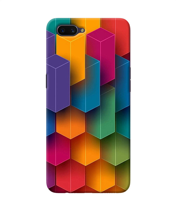 Abstract Rectangle Print Oppo A3s Back Cover