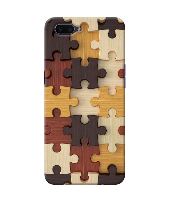 Wooden Puzzle Oppo A3s Back Cover