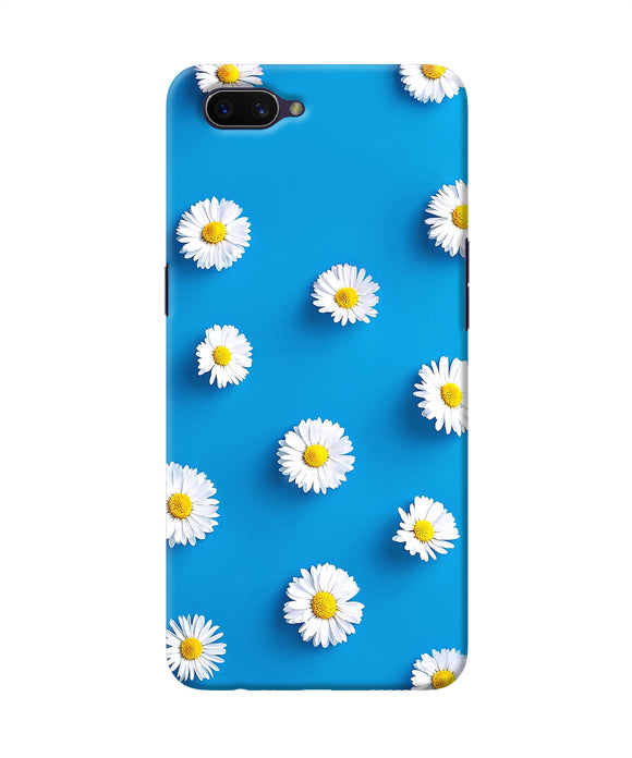 White Flowers Oppo A3s Back Cover