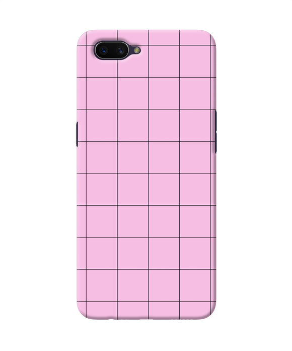Pink Square Print Oppo A3s Back Cover