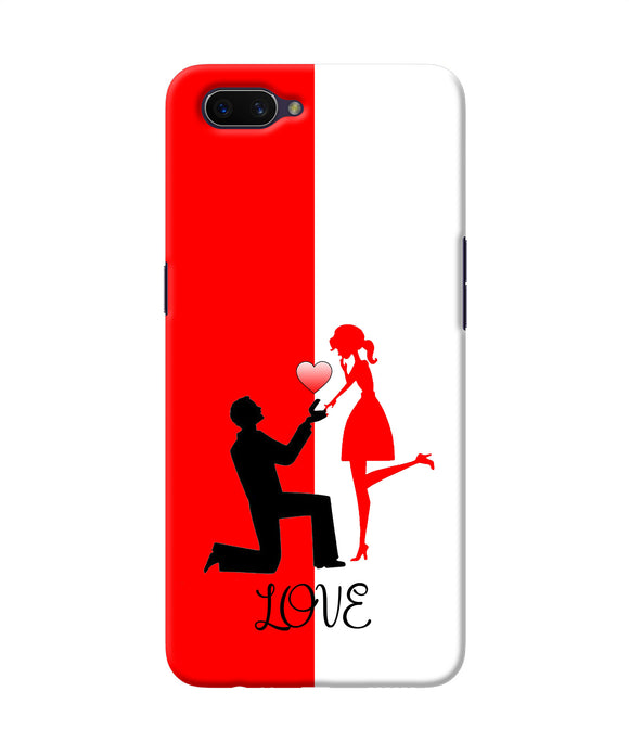 Love Propose Red And White Oppo A3s Back Cover