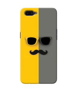 Mustache Glass Oppo A3s Back Cover