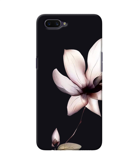 Flower White Oppo A3s Back Cover
