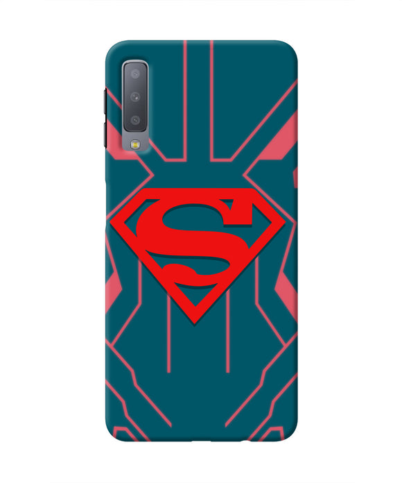 Superman Techno Samsung A7 Real 4D Back Cover