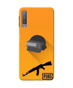 PUBG Helmet and Gun Samsung A7 Real 4D Back Cover