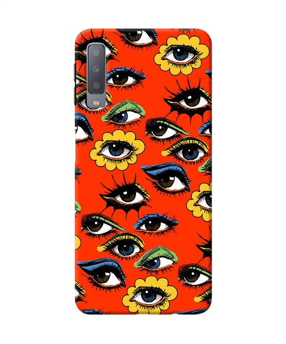 Abstract Eyes Pattern Samsung A7 Back Cover