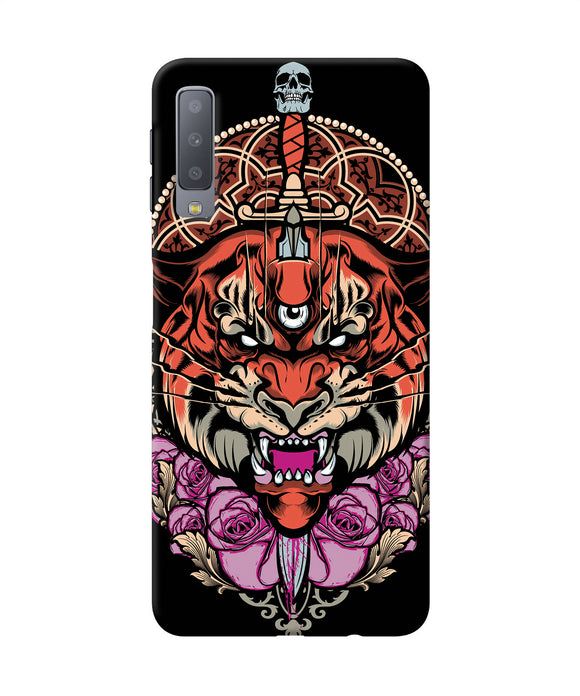 Abstract Tiger Samsung A7 Back Cover