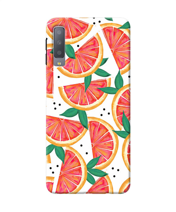 Abstract Orange Print Samsung A7 Back Cover