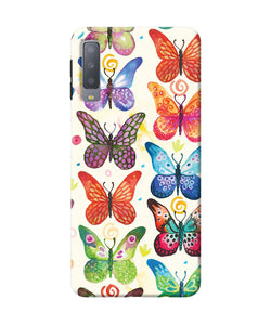 Abstract Butterfly Print Samsung A7 Back Cover
