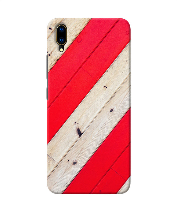 Abstract Red Brown Wooden Vivo V11 Pro Back Cover