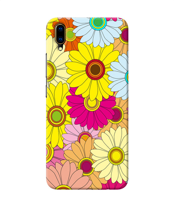 Abstract Colorful Flowers Vivo V11 Pro Back Cover