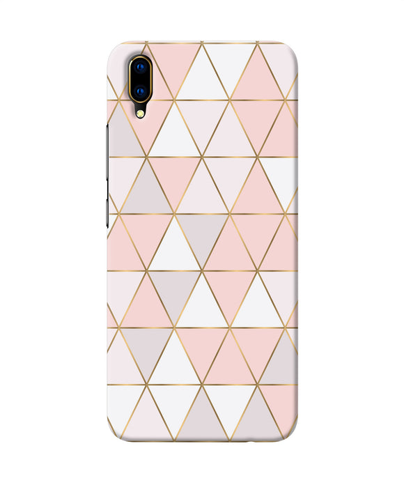 Abstract Pink Triangle Pattern Vivo V11 Pro Back Cover