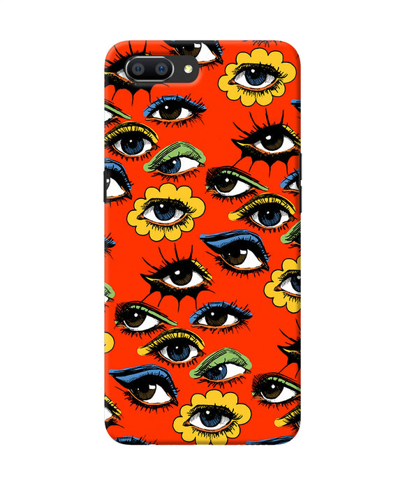 Abstract Eyes Pattern Realme C1 Back Cover