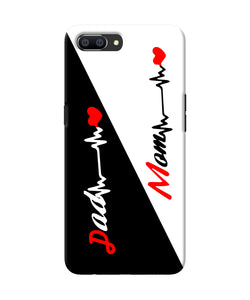 Mom Dad Heart Line Realme C1 Back Cover