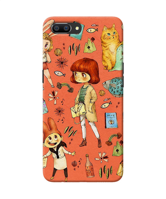 Canvas Little Girl Print Realme C1 Back Cover