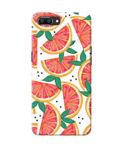 Abstract Orange Print Realme C1 Back Cover