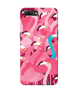 Abstract Sheer Bird Pink Print Realme C1 Back Cover