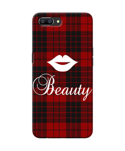 Beauty Red Square Realme C1 Back Cover