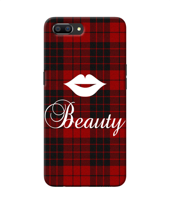 Beauty Red Square Realme C1 Back Cover