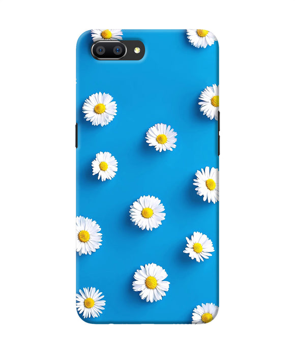 White Flowers Realme C1 Back Cover