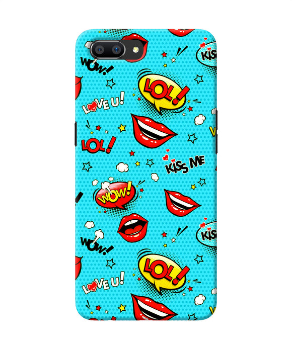 Lol Lips Print Realme C1 Back Cover