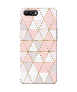 Abstract Pink Triangle Pattern Realme C1 Back Cover