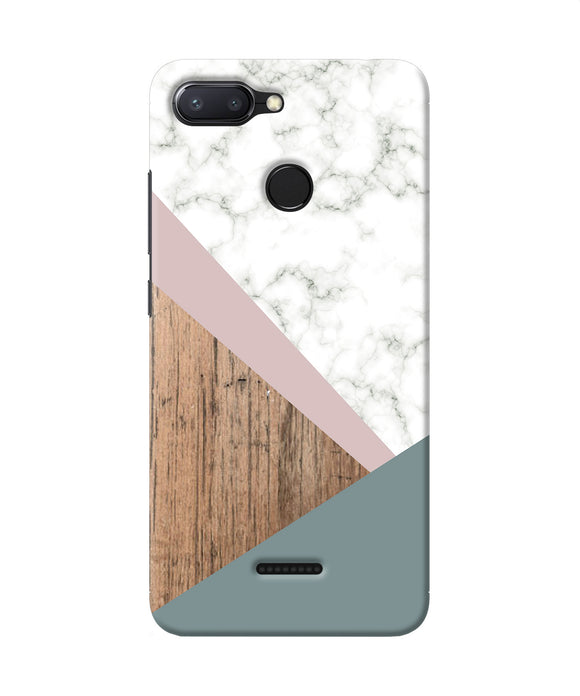 Marble Wood Abstract Redmi 6 Back Cover