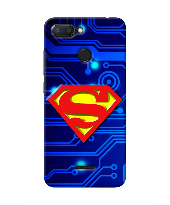 Superman Abstract Redmi 6 Real 4D Back Cover