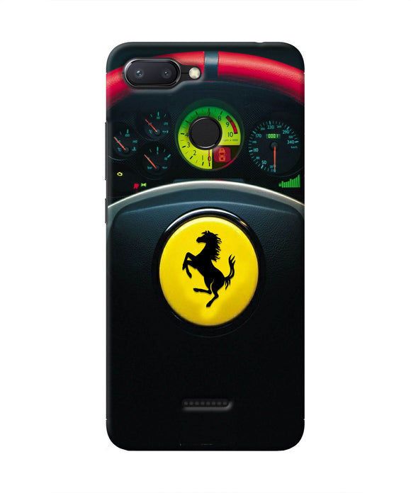 Ferrari Steeriing Wheel Redmi 6 Real 4D Back Cover