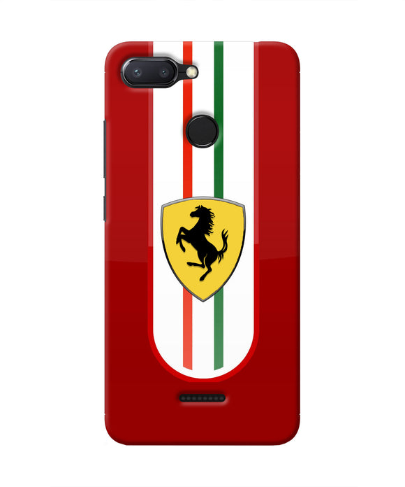 Ferrari Art Redmi 6 Real 4D Back Cover