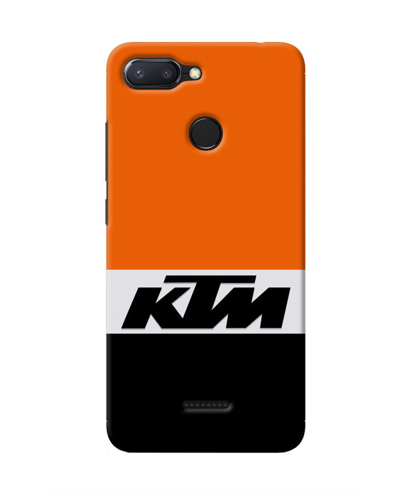 KTM Colorblock Redmi 6 Real 4D Back Cover