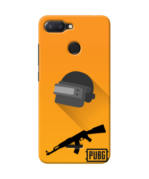 PUBG Helmet and Gun Redmi 6 Real 4D Back Cover